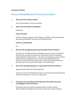 Sto:Lo Xwexwilmexw Treaty Association
