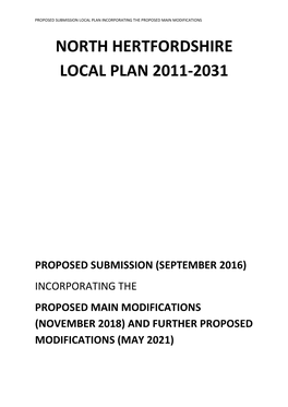 North Hertfordshire Local Plan 2011-2031