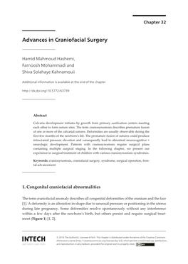 Advances in Craniofacial Surgery