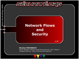 Network Flows and Security