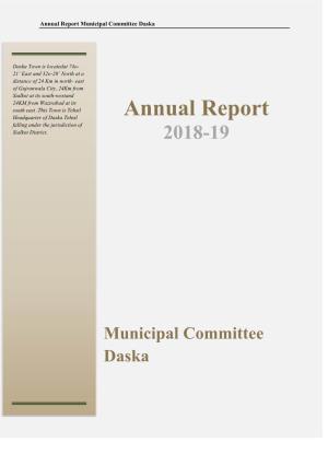Annual Report Municipal Committee Daska
