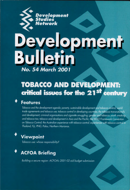 Tobacco and Development
