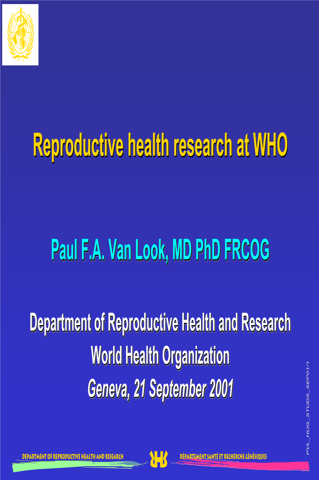 Reproductive Health Research At