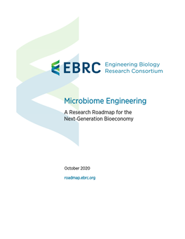 Microbiome Engineering a Research Roadmap for the Next‐Generation Bioeconomy