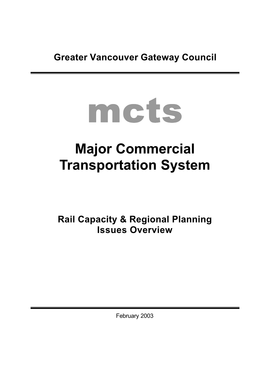 Major Commercial Transportation System