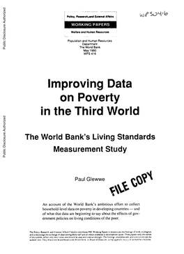Improving Data on Poverty in the Third World The