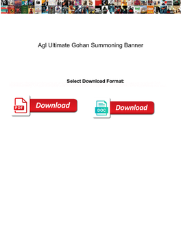 Agl Ultimate Gohan Summoning Banner