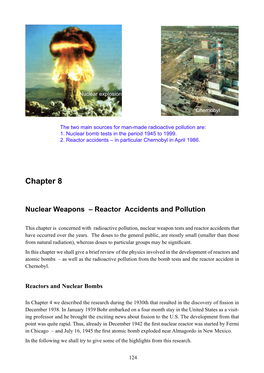 Chapter 8 Nuclear Weapons, Reactor Accidents and Pollution
