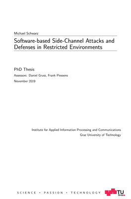 Software-Based Side-Channel Attacks and Defenses in Restricted Environments