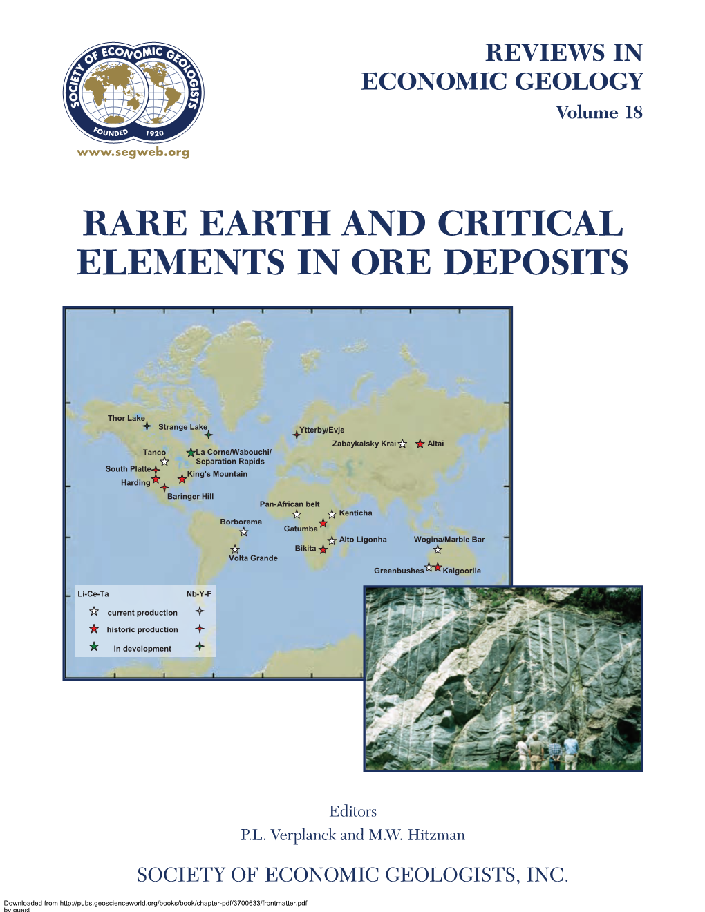 Rare Earth and Critical Elements in Ore Deposits