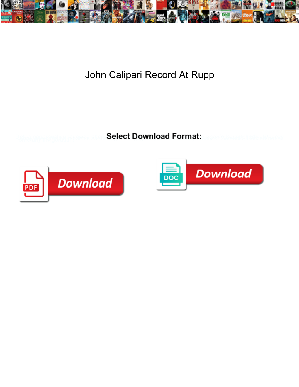 John Calipari Record at Rupp