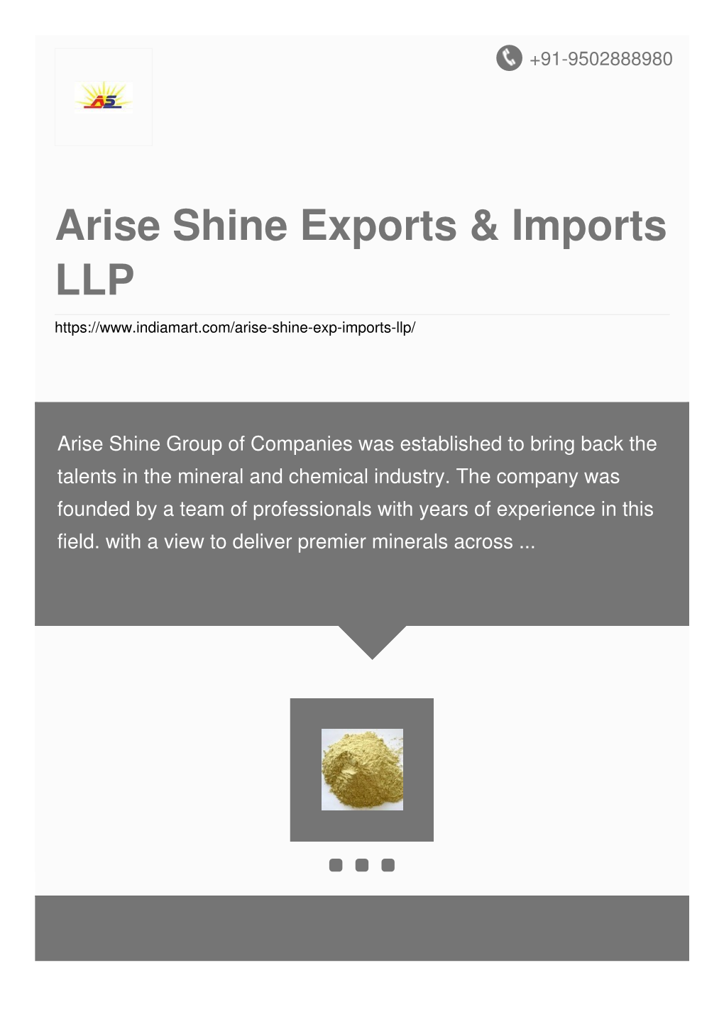 Arise Shine Exports & Imports