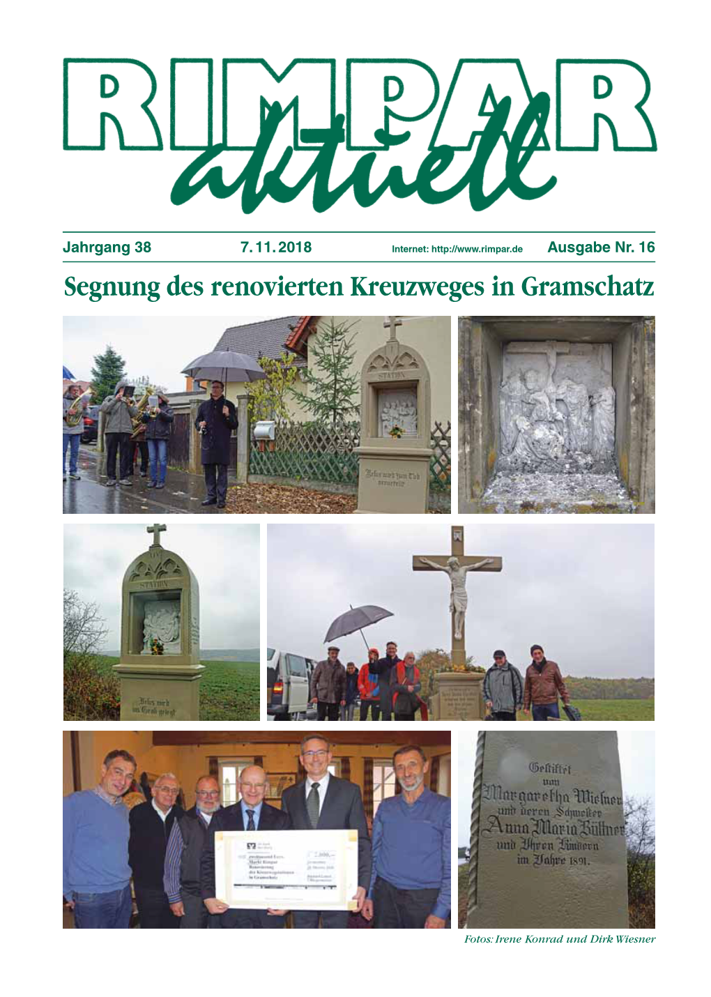 Segnung Des Renovierten Kreuzweges in Gramschatz