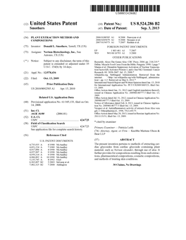 (12) United States Patent (10) Patent No.: US 8,524.286 B2 Smothers (45) Date of Patent: Sep