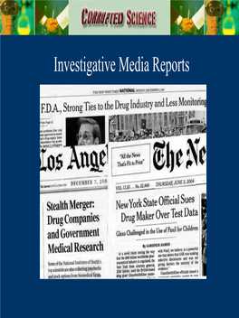 Investigative Media Reports on Academic Industry