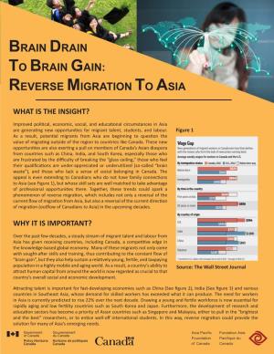 Brain Drain to Brain Gain: Reverse Migration to Asia