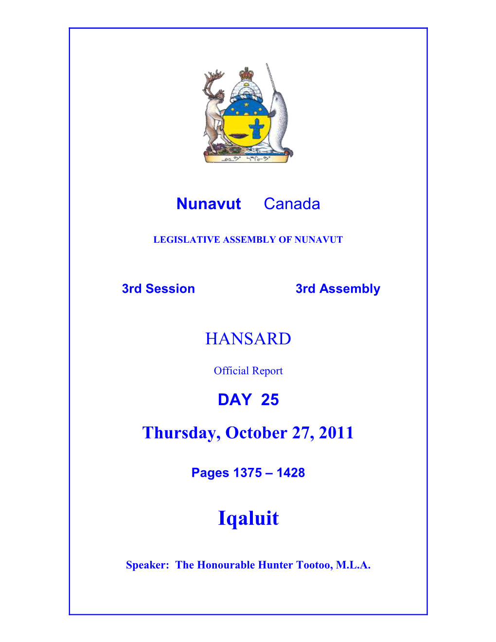Nunavut Hansard 1375