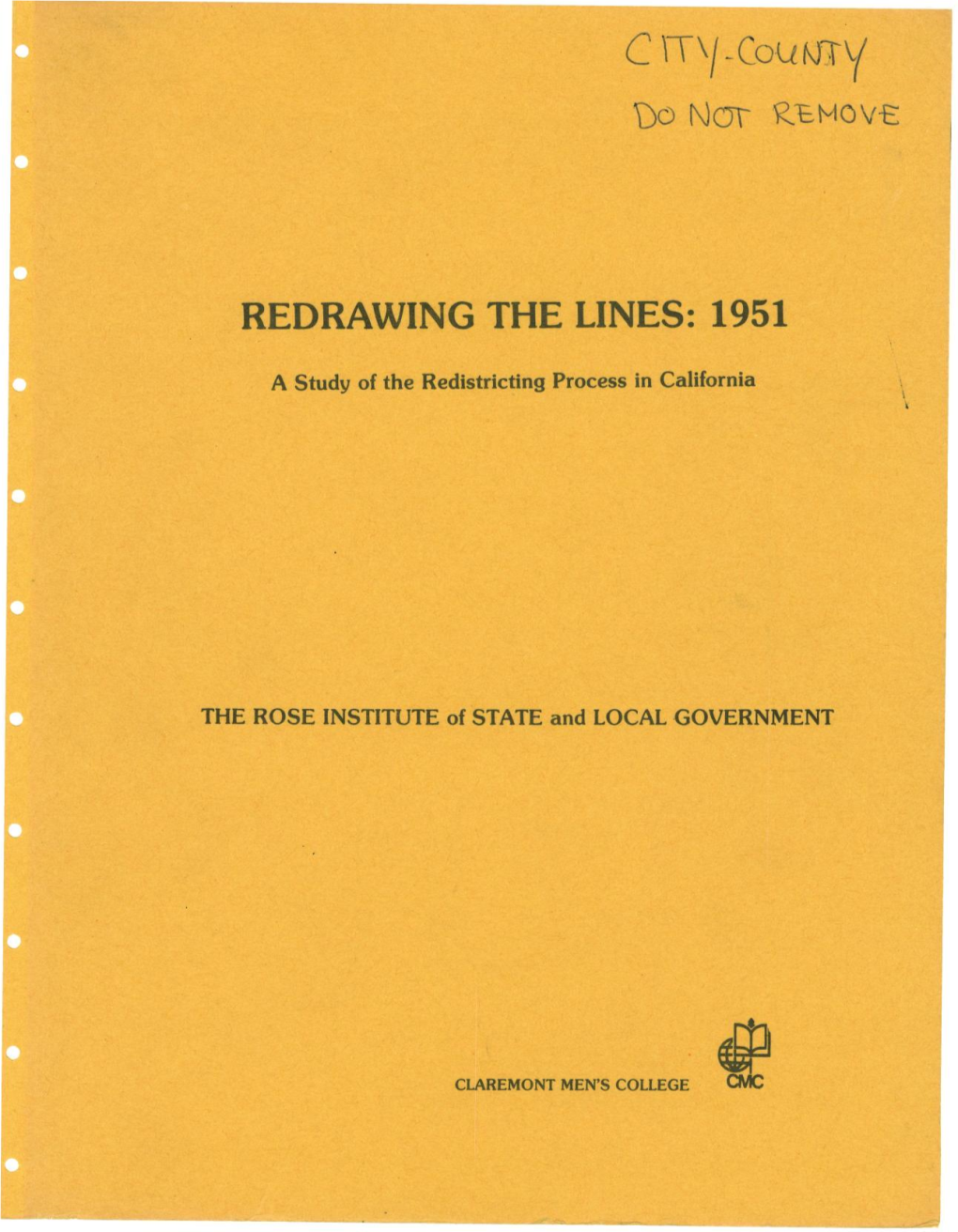 Nor REDRAWING the LINES: 1951