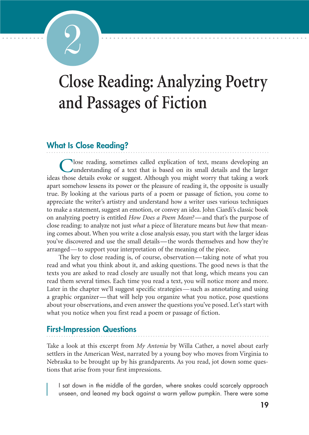 Stylistic Analysis & Close Reading