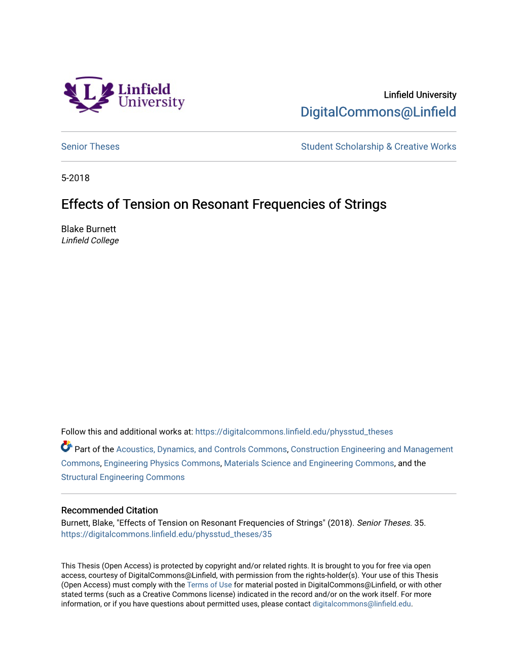 Effects of Tension on Resonant Frequencies of Strings