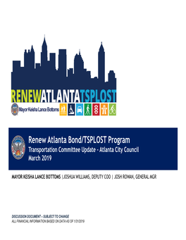 Renew Atlanta TSPLOST Re-Baselining