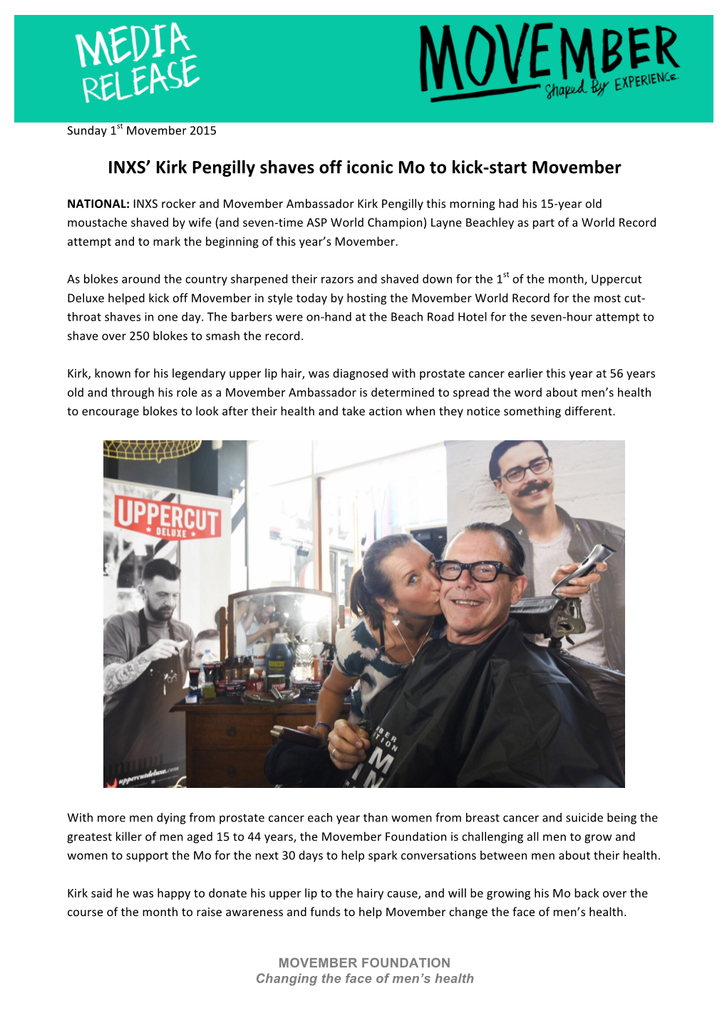 INXS' Kirk Pengilly Shaves Off Iconic Mo to Kick-Start Movember