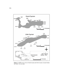 Figure 1. AGRRA Survey Sites in Grand Cayman and Little Cayman, Cayman Islands