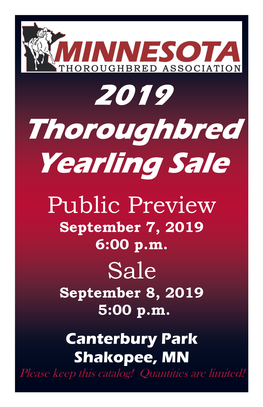 2019 Yearling Sale Information