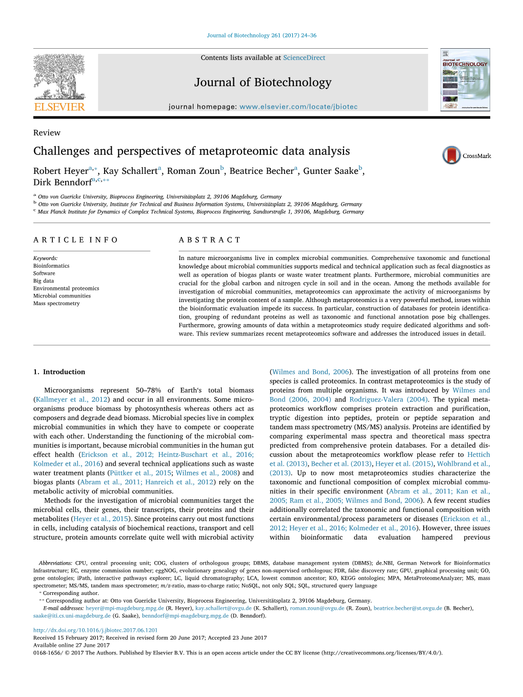 Challenges and Perspectives of Metaproteomic Data Analysis