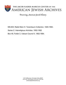 MS-603: Rabbi Marc H