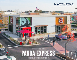 Panda Express 2031 Coliseum Dr | Hampton, Va Contents