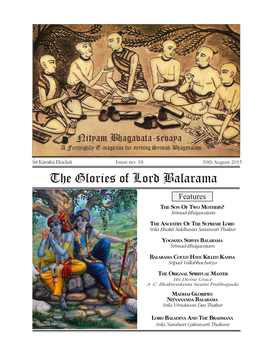 The Glories of Lord Balarama Features