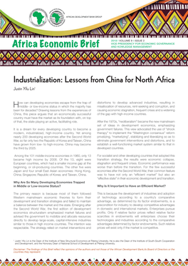 Africa Economic Brief and KOWLEDGE MANAGEMENT