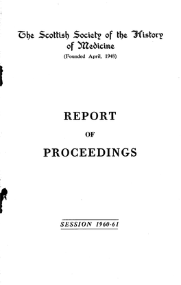 Proceedings for 1960-61