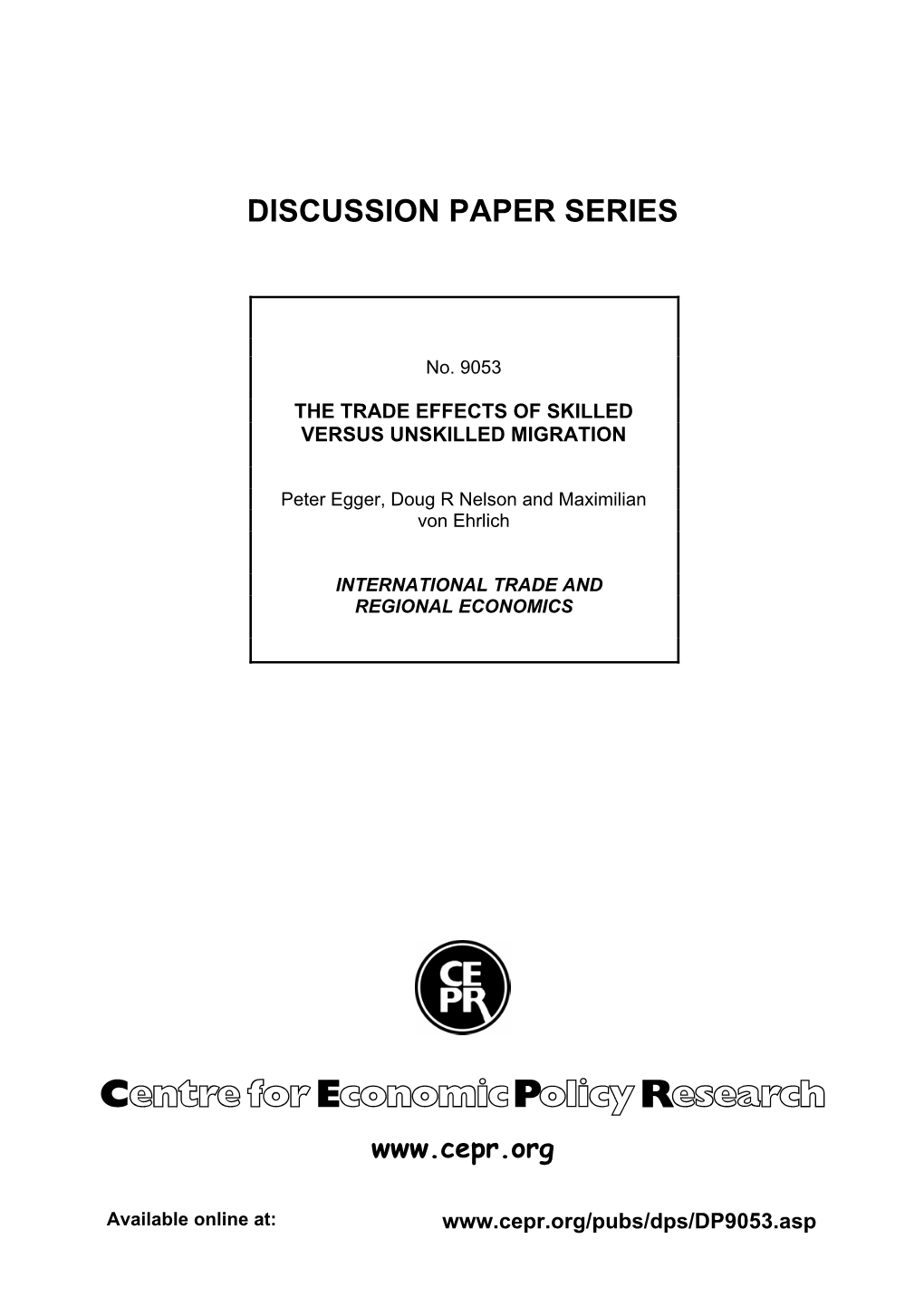 Discussion Paper Series