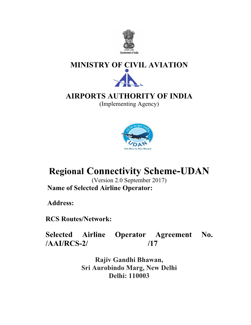 Regional Connectivity Scheme -UDAN