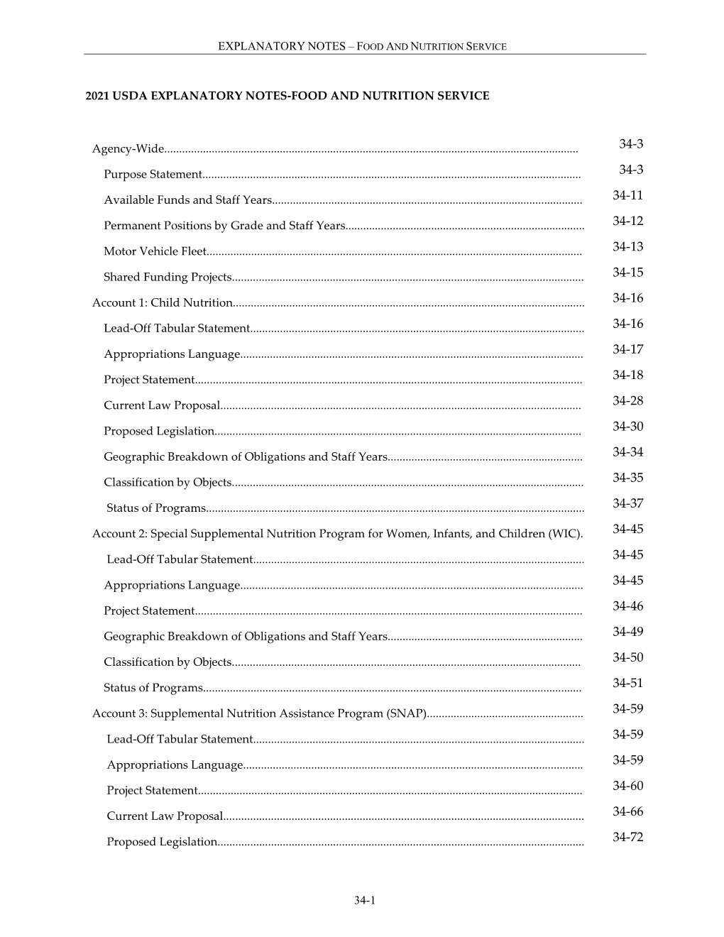 2021 Usda Explanatory Notes-Food and Nutrition Service