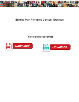 Burning Man Principles Consent Gratitude