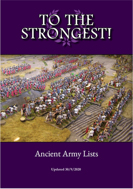 To the Strongest! Ancient Army Lists