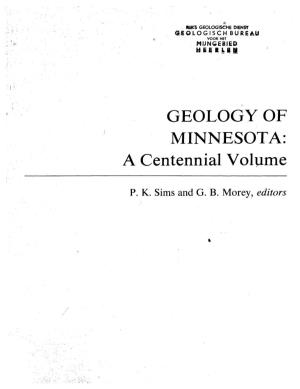 Geology of Minnesota: a Centennial Volume