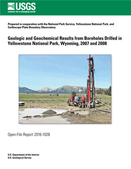 Geologic and Geochemical Results from Boreholes Drilled in Yellowstone National Park, Wyoming, 2007 and 2008