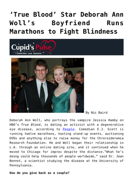 S Boyfriend Runs Marathons to Fight Blindness