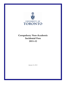 Compulsory Non-Academic Incidental Fees 2011-12