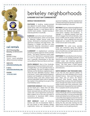 Berkeley Neighborhoods & Nearby East Bay Communities