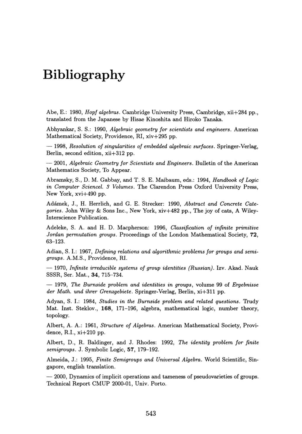 Bibliography