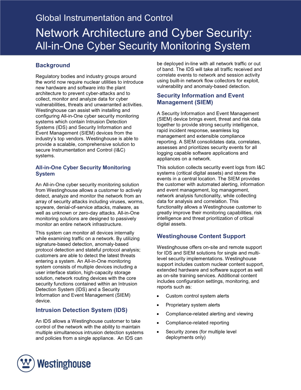 Network Architecture and Cyber Security: All-In-One Cyber Security Monitoring System