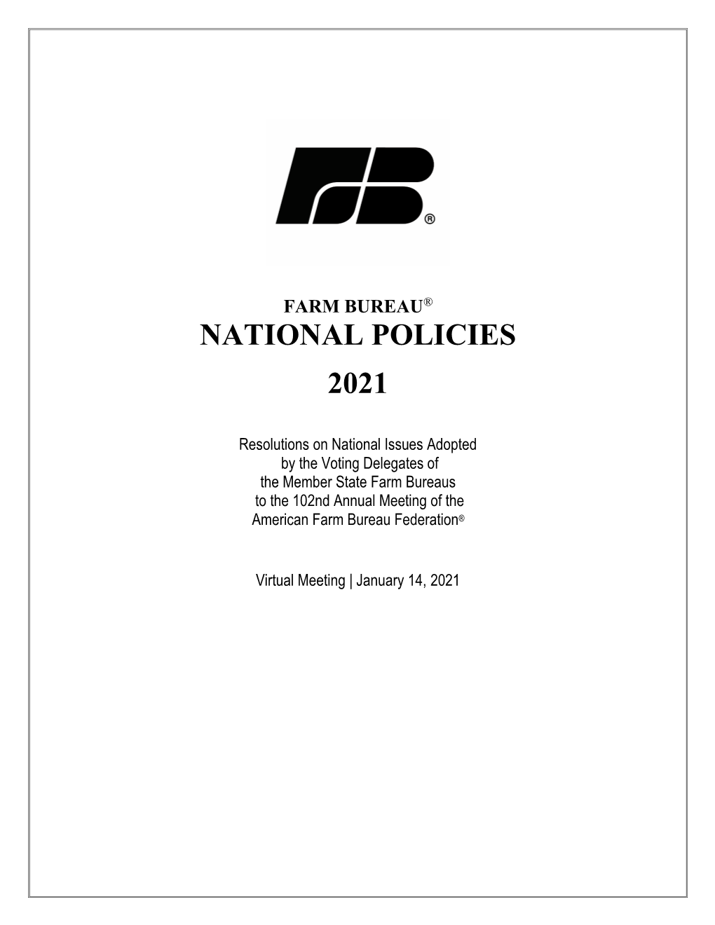 National Policies 2021