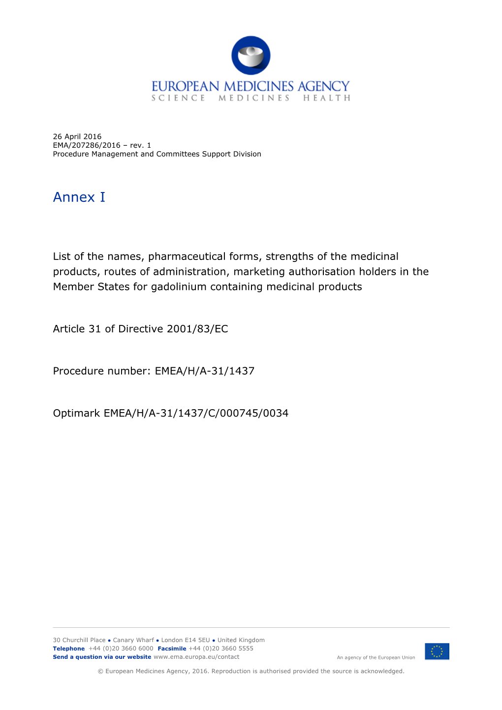 Art 31 Gadolinium Containing Contrast Agents