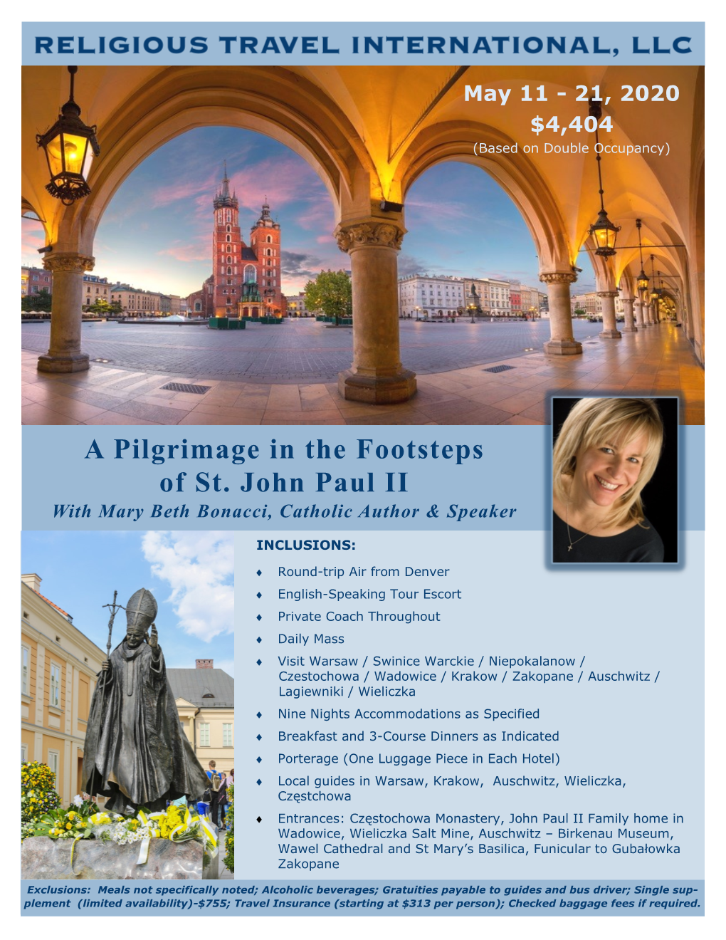 A Pilgrimage in the Footsteps of St. John Paul II with Mary Beth Bonacci, Catholic Author & Speaker