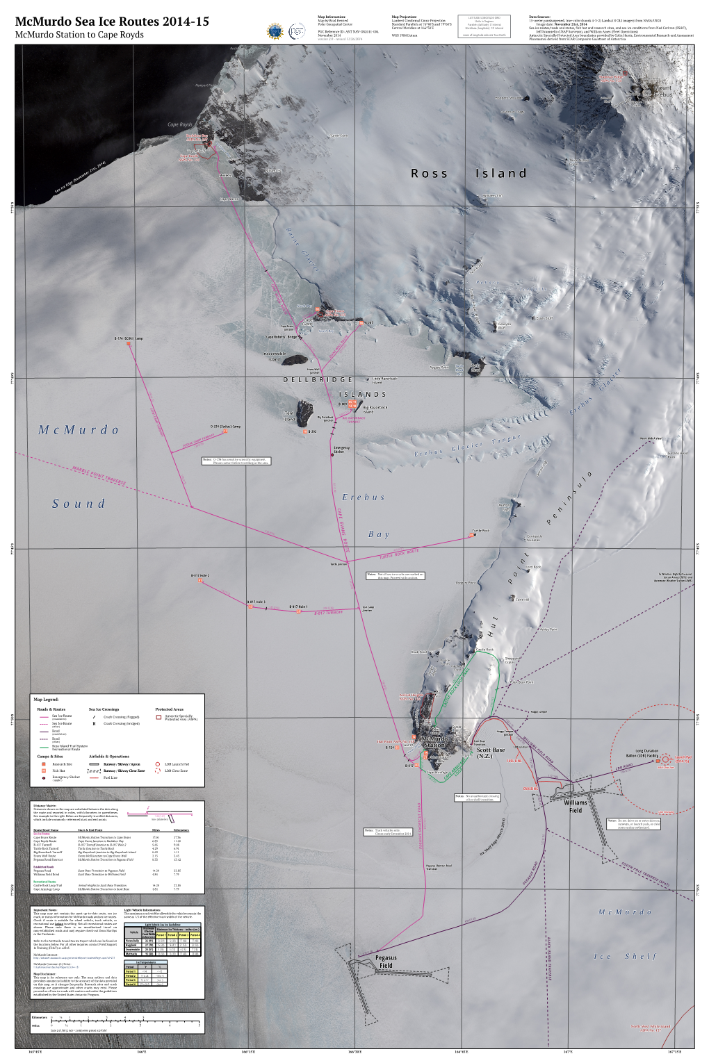 Mcmurdo Station Sea Ice Routes 201415